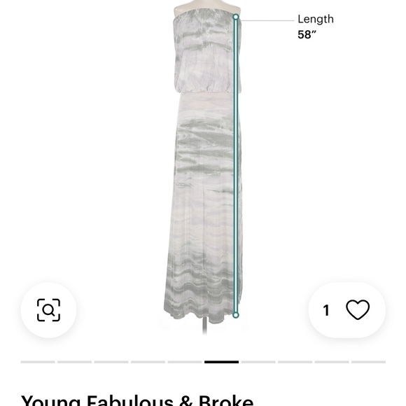 ⭐️Host Pick⭐️ Young Fabulous & Broke Tie Dye Strapless Maxi Dress - Picture 6 of 10